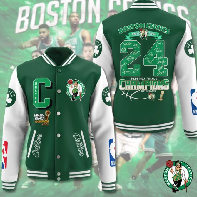 Boston Celtics 2024 Nba Finals Champions Varsity Jacket - Limited Edition Collectible