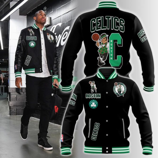 Boston Celtics Varsity Jacket - Stylish Black Fan Apparel With Iconic Logo