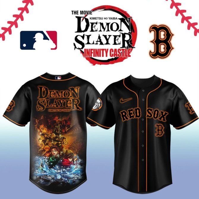 Limited Edition Demon Slayer X Red Sox Baseball Jersey – Unleash Your Style!