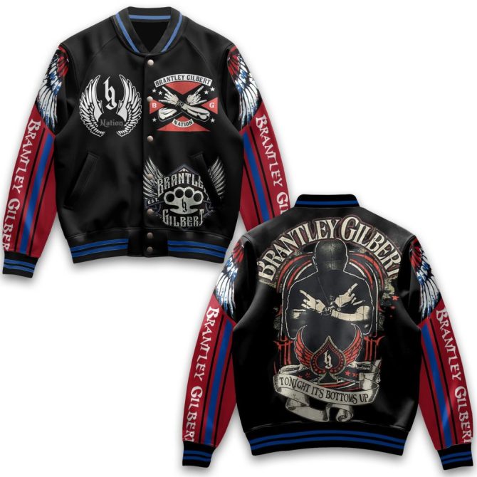 Brantley Gilbert Bomber Jacket - Rock Style, Bold Design, Limited Edition