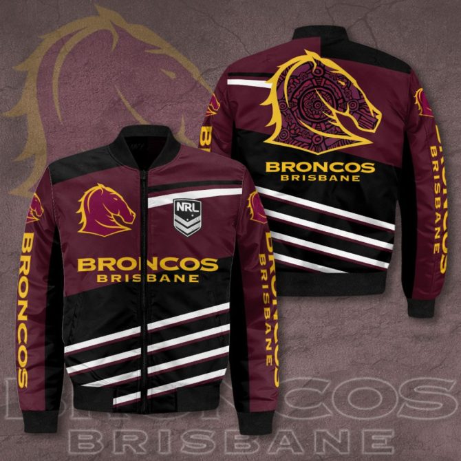 Brisbane Broncos Nrl Jacket - Stylish & Warm Supporter Gear For Fans