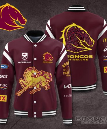 Official Broncos Brisbane Varsity Jacket - Premium Nrl Team Apparel For Fans