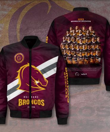 Get Ready For 2023: Brisbane Broncos Bomber Jacket - Limited Edition Fan Gear!