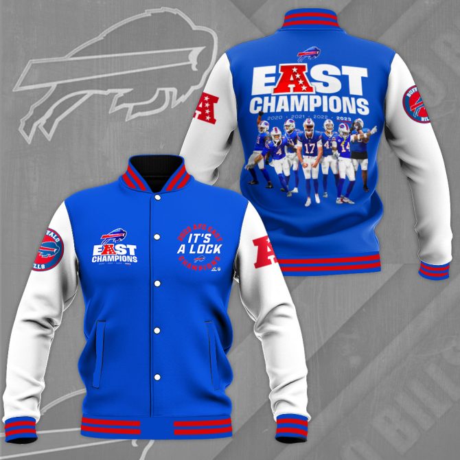 2023 Afc East Champions Varsity Jacket – Celebrate Your Team Pride In Style!