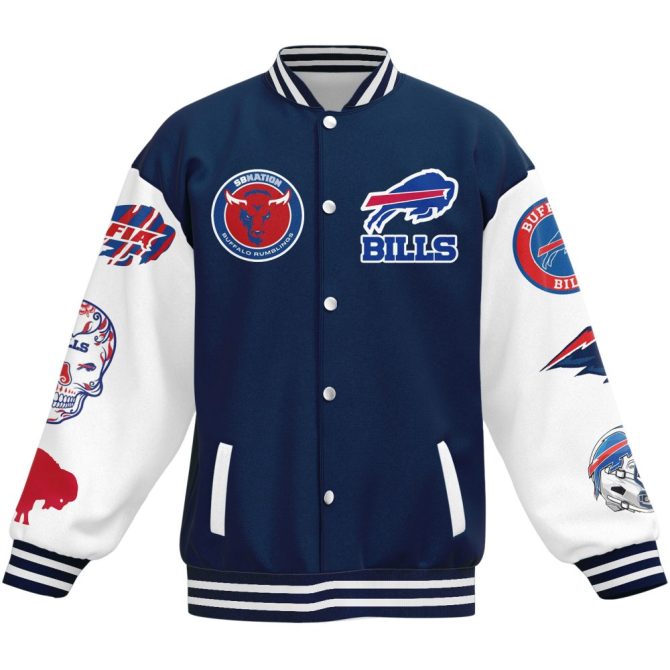 Buffalo Bills Afc Champions Jacket – Limited Edition Varsity Style For Fans - Image 3