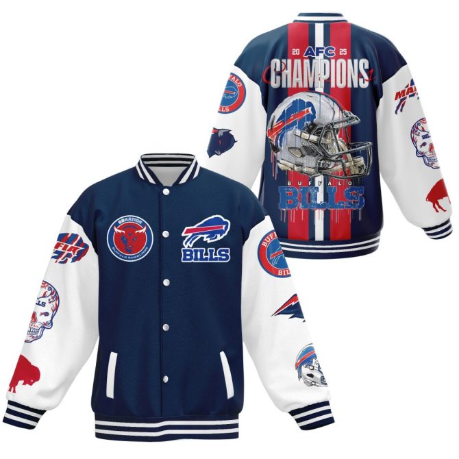Buffalo Bills Afc Champions Jacket – Limited Edition Varsity Style For Fans - Image 2