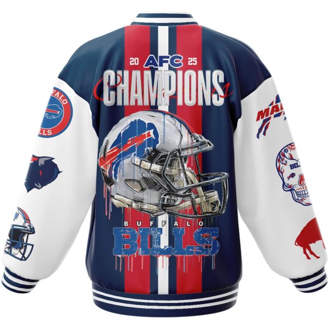 Buffalo Bills Afc Champions Jacket – Limited Edition Varsity Style For Fans - Image 4