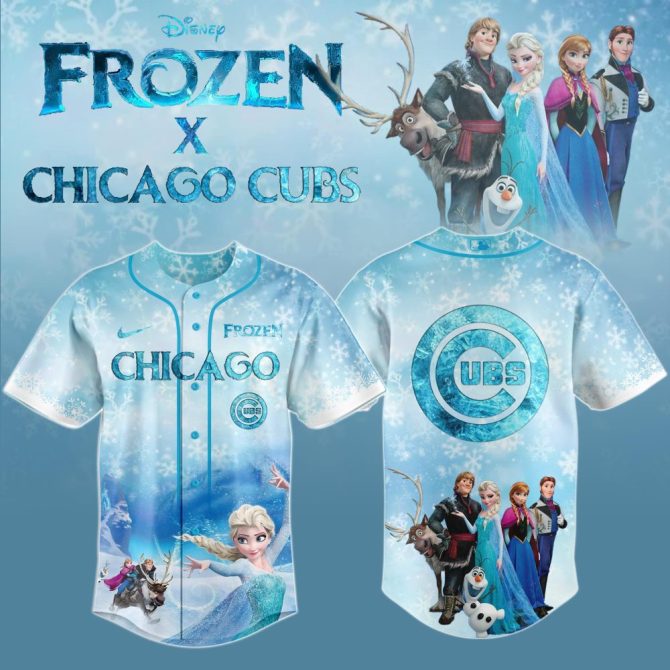 Disney Frozen X Chicago Cubs Baseball Jersey - Limited Edition Fan Gear