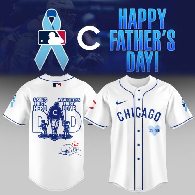 Celebrate Dad With Chicago Baseball Jersey – Perfect Father'S Day Gift For #1 Hero & Love!