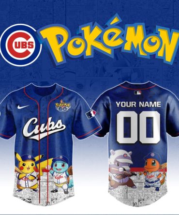 Custom Cubs X Pokémon Jersey – Personalize With Your Name & Number!