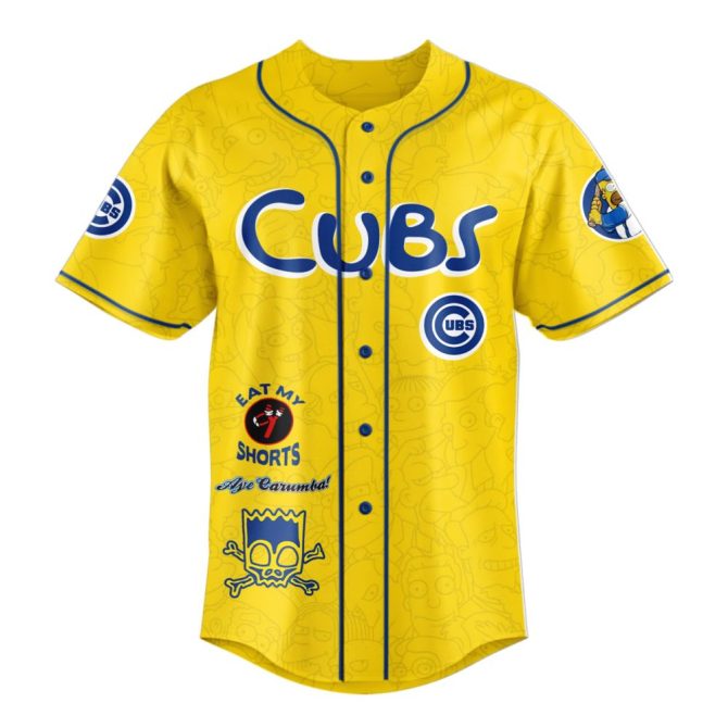 Limited Edition Chicago Cubs X The Simpsons Jersey - Iconic Crossover Apparel - Image 2