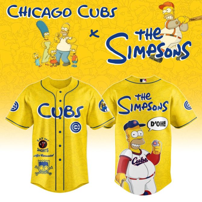 Limited Edition Chicago Cubs X The Simpsons Jersey - Iconic Crossover Apparel