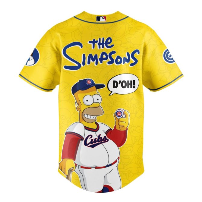 Limited Edition Chicago Cubs X The Simpsons Jersey - Iconic Crossover Apparel - Image 3