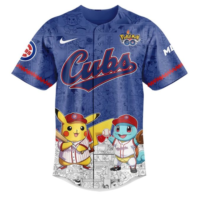 Exclusive Cubs X Pokémon Baseball Jersey - Limited Edition Fan Gear - Image 2