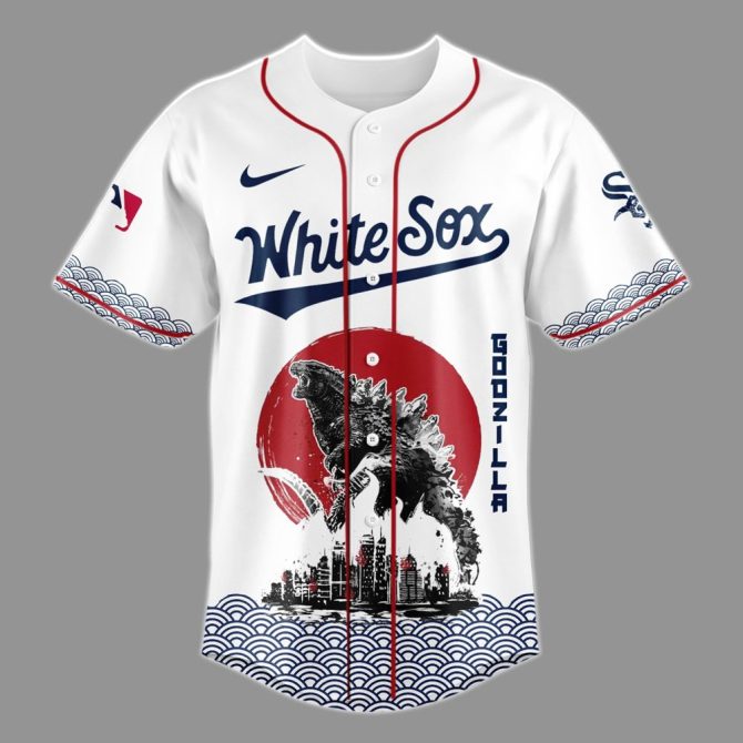 Limited Edition Godzilla X White Sox Jersey - Unique Design For Fans! - Image 2