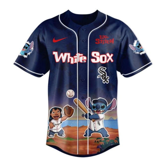 Lilo & Stitch X Mlb White Sox Jersey – Fun & Sporty Stitch Design For Fans! - Image 2