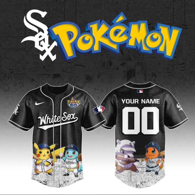 Customizable White Sox X Pokémon Jersey – Limited Edition, Add Your Name!