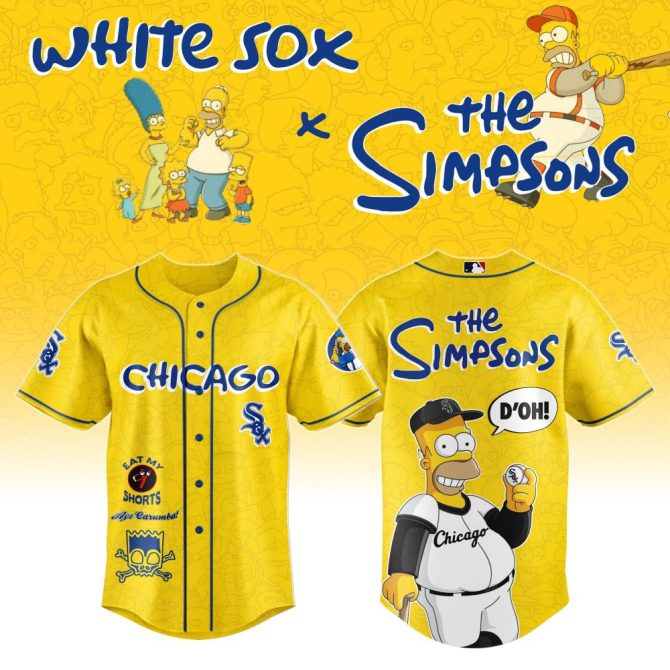 Limited Edition Chicago White Sox X Simpsons Jersey – Unique Homer Design!