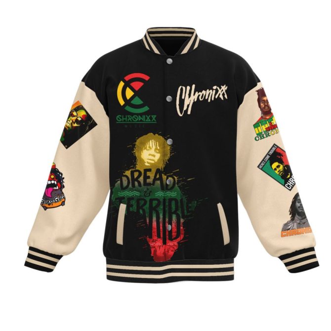 Chronixx Reggae Varsity Jacket – Stylish Rasta Design, Limited Edition Fashion - Image 2