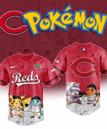Exclusive Reds X Pokémon Jersey – Limited Edition Fan Gear, Catch 'Em All Style!