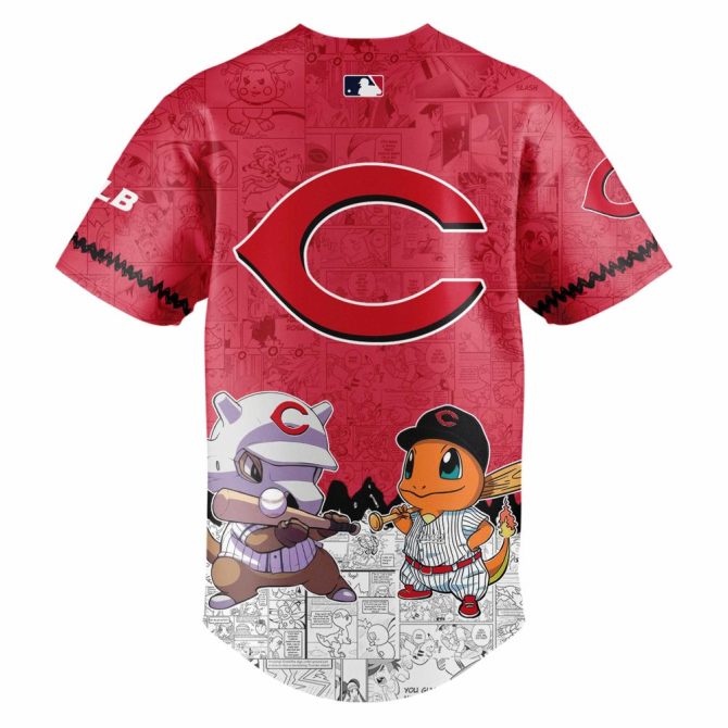 Exclusive Reds X Pokémon Jersey – Limited Edition Fan Gear, Catch 'Em All Style! - Image 3