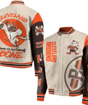 Cleveland Browns Varsity Jacket - Bold Design, Ultimate Fan Gear, Limited Edition