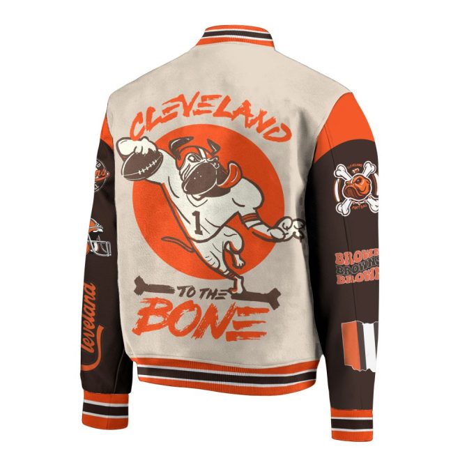 Cleveland Browns Varsity Jacket - Bold Design, Ultimate Fan Gear, Limited Edition - Image 2