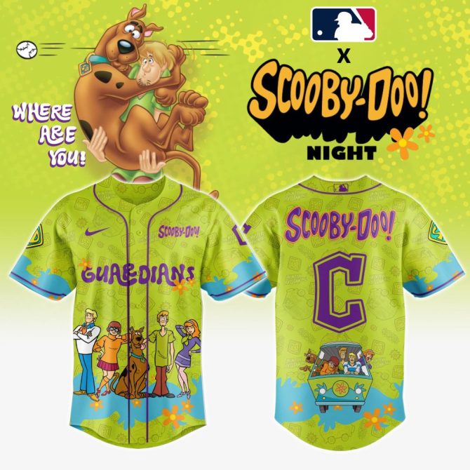Limited Edition Scooby-Doo X Mlb Guardians Jersey – Vibrant Cartoon Design, Perfect For Fans!