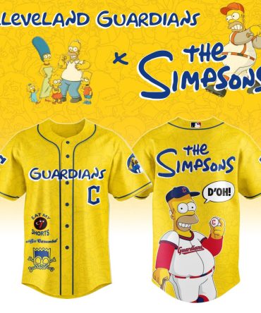 Limited Edition Cleveland Guardians X The Simpsons Jersey – Iconic Homer Design, Perfect For Fans!