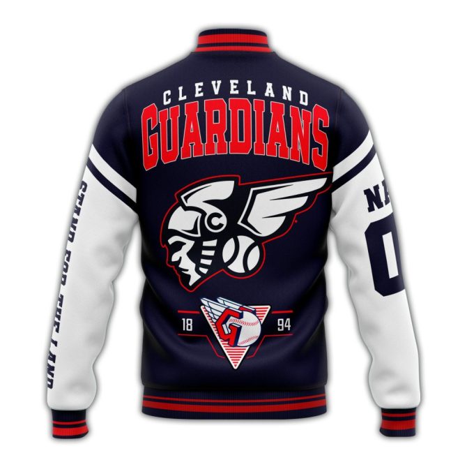 Custom Cleveland Guardians Varsity Jacket - Personalize Name & Number - Image 3