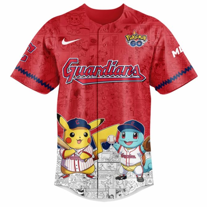 Limited Edition Pokémon Baseball Jersey - Guardians Team Style - Catch 'Em All Now! - Image 2