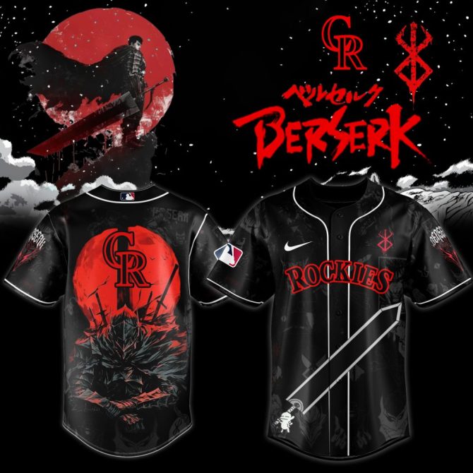 Epic Berserk Anime Baseball Jersey - Dark Fantasy Design For Fans