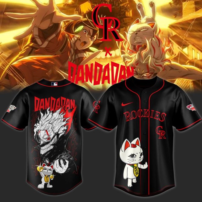 Limited Edition Dandadan X Rockies Anime Jersey – Premium Graphic Baseball Shirt