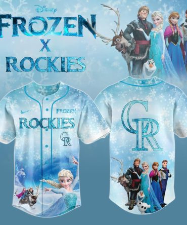 Frozen Rockies Baseball Jersey - Disney Collaboration For Kids & Adults