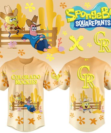 Exclusive Spongebob X Rockies Baseball Jersey – Limited Edition Fan Gear!