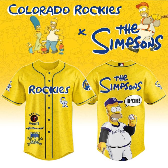 Limited Edition Rockies X Simpsons Jersey – Bold, Fun, And Unique Fan Gear!