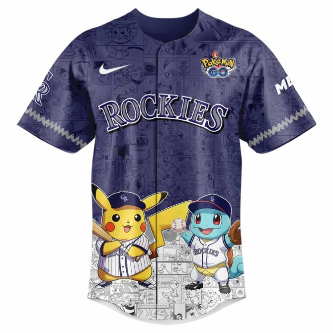 Exclusive Pokémon X Rockies Jersey - Limited Edition Mlb Fan Gear! - Image 2