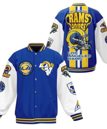 Los Angeles Rams Nfc Champions Varsity Jacket - Bold Blue & White Fan Gear