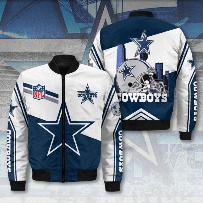 Men'S Dallas Cowboys Bomber Jacket – Stylish Nfl Fan Gear With Bold Graphics