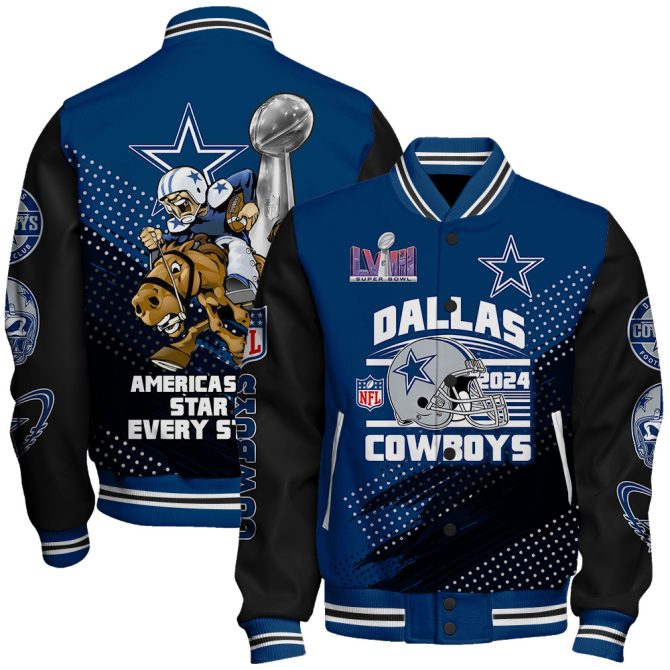 Dallas Cowboys 2024 Super Bowl Varsity Jacket – Bold Fan Gear For Every Star Supporter!