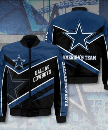 Dallas Cowboys Bomber Jacket - Stylish Blue And Black Fan Apparel For America'S Team