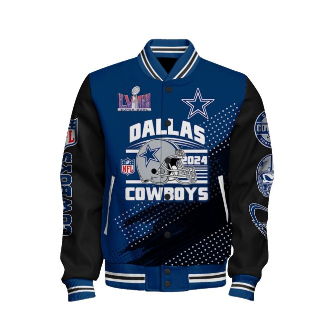 Dallas Cowboys 2024 Super Bowl Varsity Jacket – Bold Fan Gear For Every Star Supporter! - Image 2