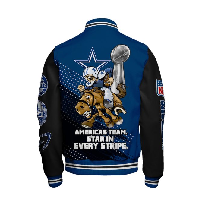 Dallas Cowboys 2024 Super Bowl Varsity Jacket – Bold Fan Gear For Every Star Supporter! - Image 3