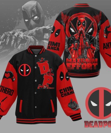 Limited Edition Deadpool Varsity Jacket - Maximum Effort Design For Marvel Fans