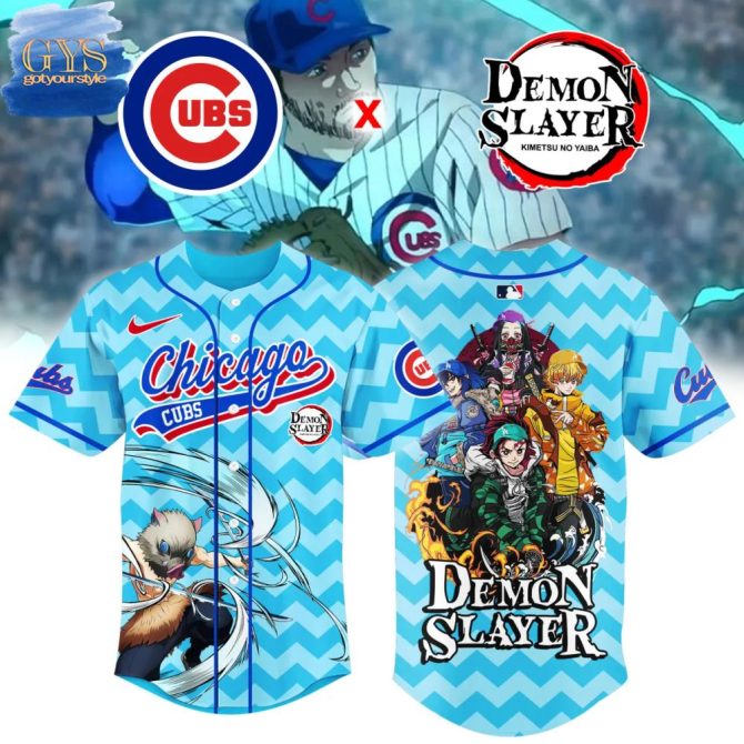 Limited Edition Chicago Cubs X Demon Slayer Jersey – Anime Baseball Fan Gear