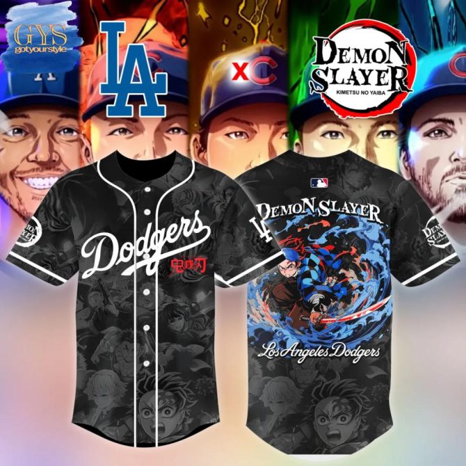 Demon Slayer X La Dodgers Baseball Jersey – Anime Fans' Must-Have Apparel
