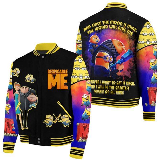 Despicable Me Minions Bomber Jacket - Vibrant Villainous Style For Fans - Unisex & Cozy!