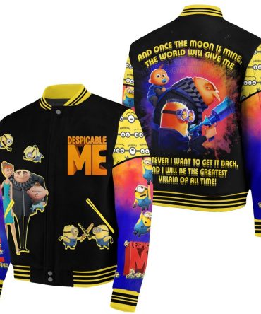 Despicable Me Minions Bomber Jacket - Fun Cartoon Design, Perfect Gift For Fans!