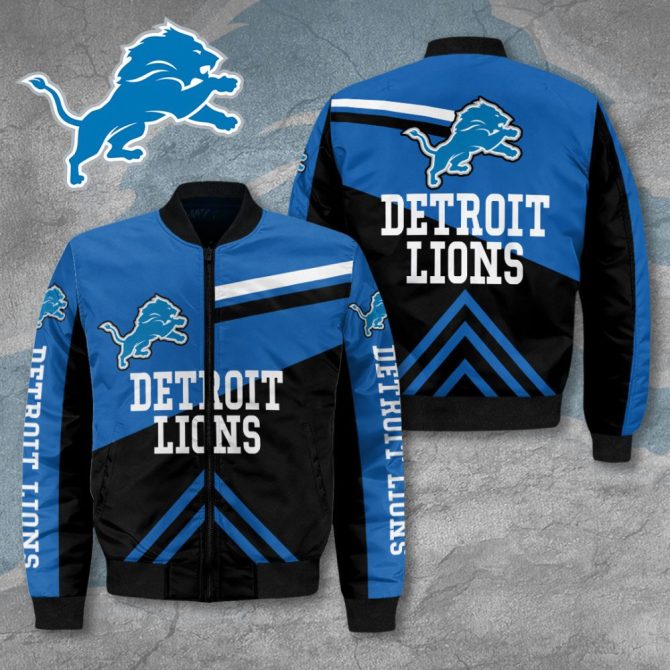 Detroit Lions Bomber Jacket - Stylish Nfl Fan Gear For Game Day
