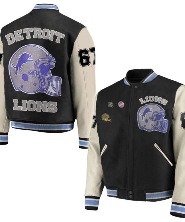 Detroit Lions Varsity Jacket - Premium Nfl Team Apparel, Iconic Design